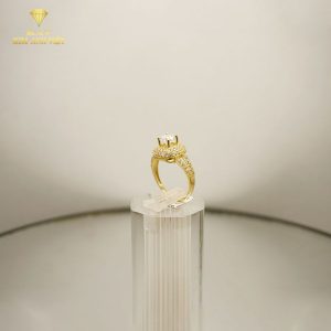 Nhẫn Nữ Vàng 18k Hột Cao Đài Tấm Vuông - 004