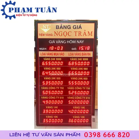 Bảng Giá Tiệm Vàng Bảng Giá Tiệm Vàng