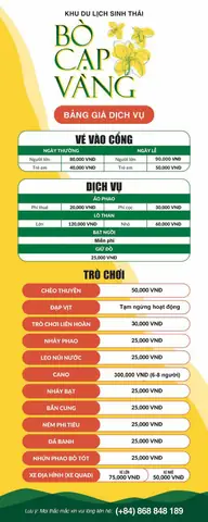 Bò Cạp Vàng Giá Vé