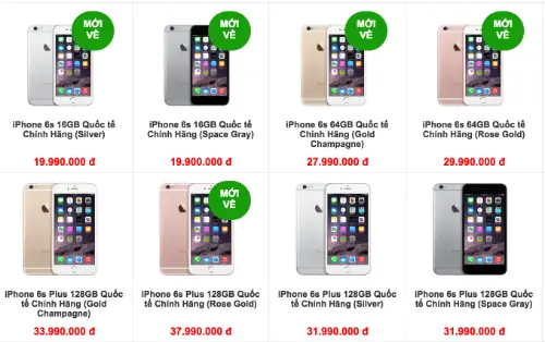 Giá 6s Vàng Hồng