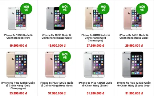 Giá 6s Vàng Hồng