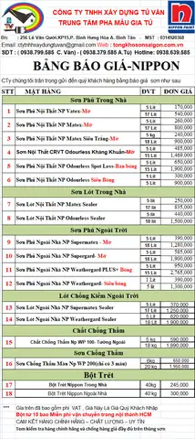 Giá Sơn Nippon Vàng Giá Sơn Nippon Vàng