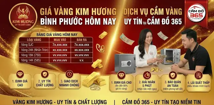 Giá Vàng Bình Phước Hôm Nay