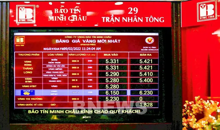 Giá Vàng Btmc Hnay