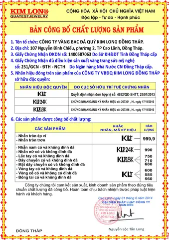 Giá Vàng Cao Lãnh Hôm Nay