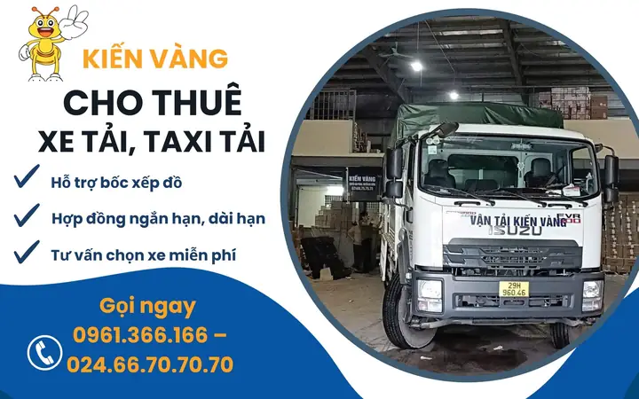 Báo Giá Vận Chuyển Hãng Taxi Tải Kiến Vàng