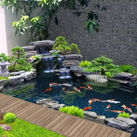 Bể Cá Phong Thủy Ngoài Trời