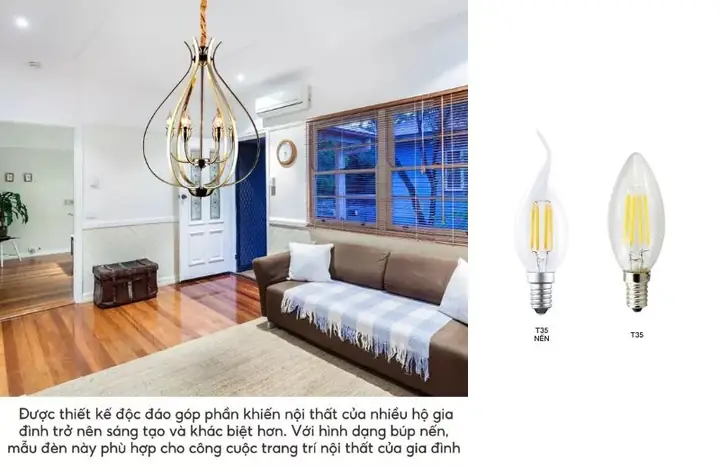 Bóng Đèn Vàng Nội Thất Giá