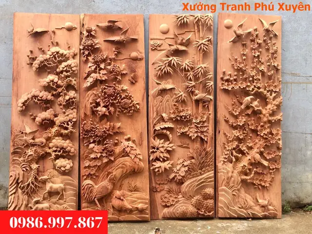 Cách Treo Bộ Tranh Tứ Quý Theo Phong Thủy