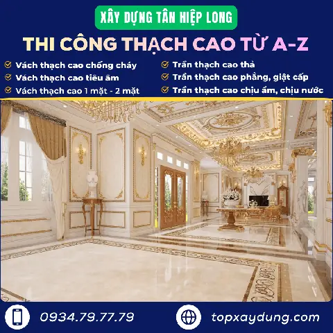 Đơn Giá Thi Công Thạch Cao Dát Vàng