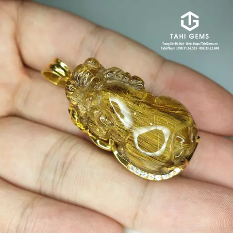 Giá 1 Mặt Đá Tỳ Hưu Tóc Vàng