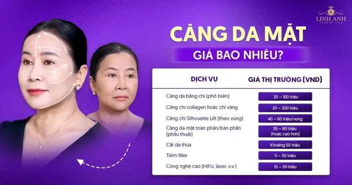 Giá Dich Vu Căng Da Chỉ Vàng