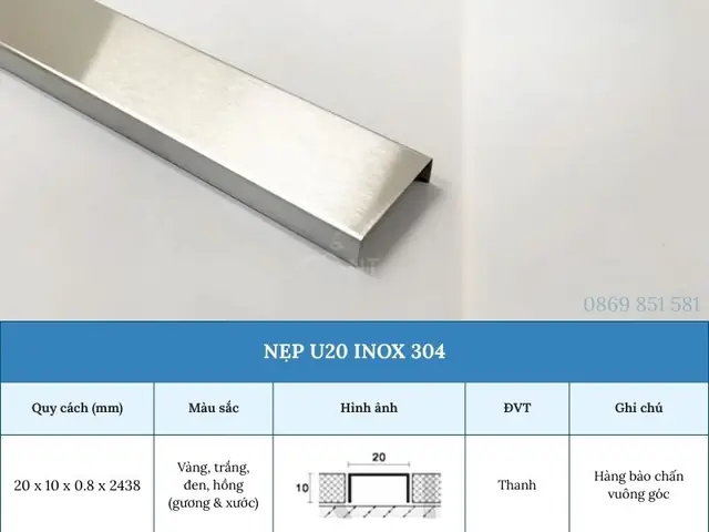 Giá Inox Vàng Gương Hình Chữ U