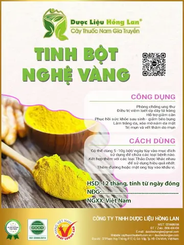Giá Tinh Bột Nghệ Vàng Tại Hà Nội