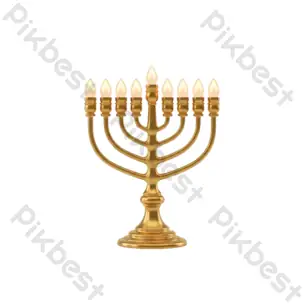 Golden Menorah Là Giá Nến Vàng