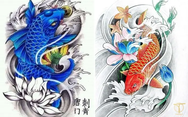 Hình Xăm Cá Chép Phong Thủy