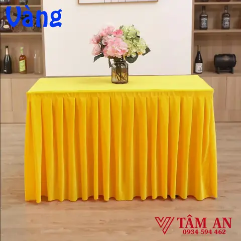 Khăn Trải Bàn Màu Đỏ Vàng Giá