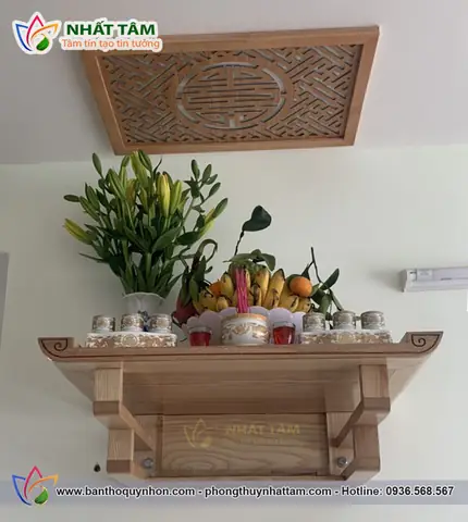Kích Thước Bàn Thờ Treo Tường Hợp Phong Thủy