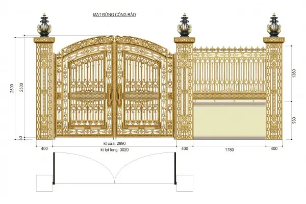 Kích Thước Cổng Nhà Theo Phong Thủy