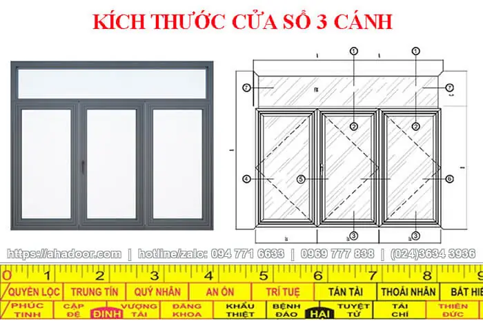 Kích Thước Cửa Sổ 1 Cánh Theo Phong Thủy