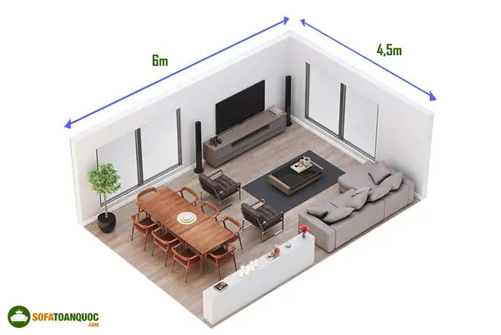 Kích Thước Phòng Khách Theo Phong Thủy