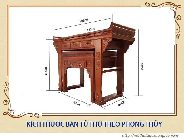 Kích Thước Tủ Thờ Theo Phong Thủy
