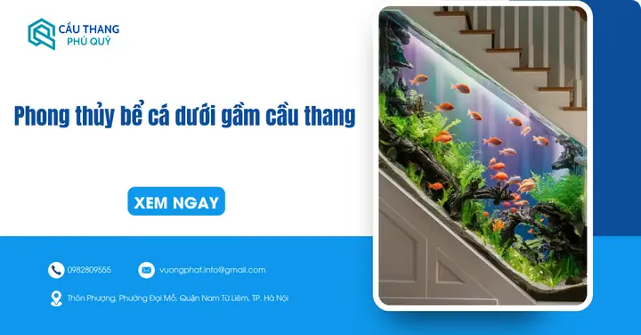 Phong Thủy Bể Cá Dưới Gầm Cầu Thang