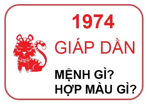 Phong Thủy Người Sinh Năm 1974