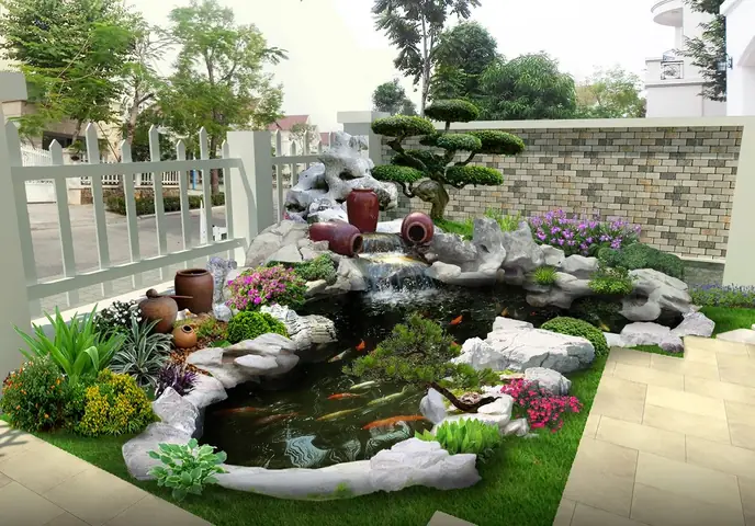 Phong Thủy Xây Hồ Cá Trước Nhà