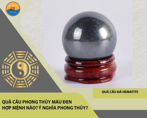 Quả Cầu Phong Thủy Màu Đen