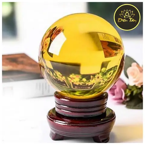 Quả Cầu Phong Thủy Màu Vàng