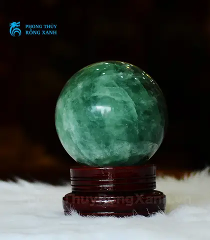 Quả Cầu Phong Thủy Màu Xanh