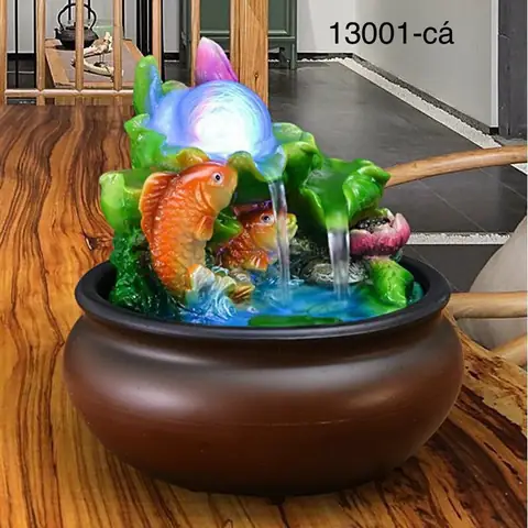 Thác Nước Phong Thủy Cá Chép Vàng