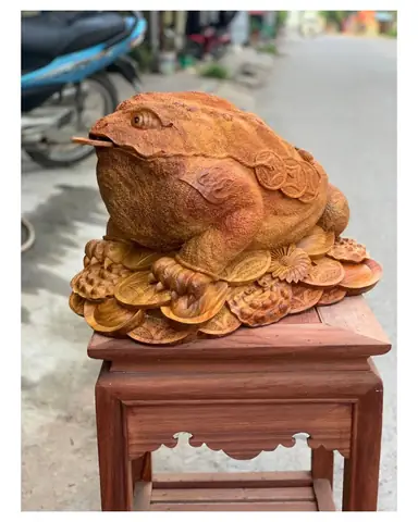 Thiềm Thừ Phong Thủy Bằng Gỗ