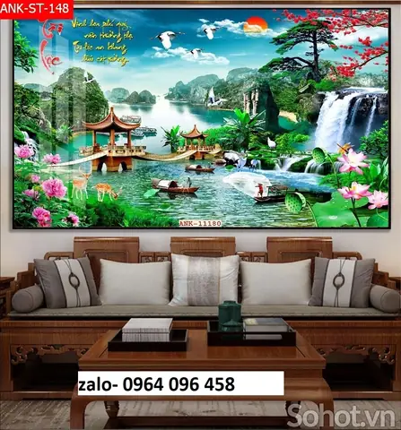 Tranh 3d Phong Thủy Phòng Khách