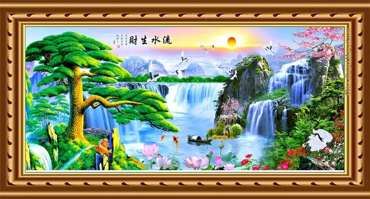 Tranh Đính Đá Hợp Phong Thủy
