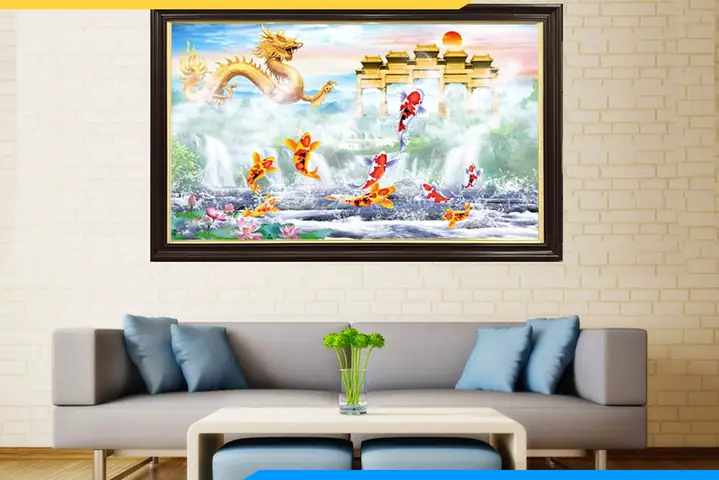 Tranh Phong Thủy Cá Chép Hóa Rồng