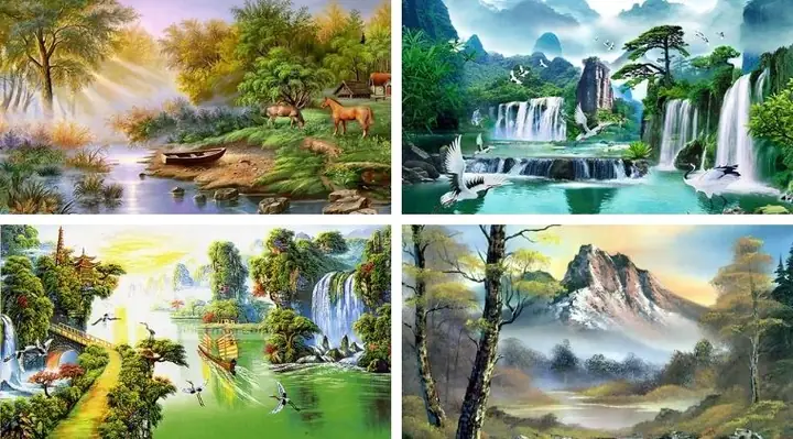 Tranh Phong Thủy Phòng Khách Cho Người Mệnh Thủy