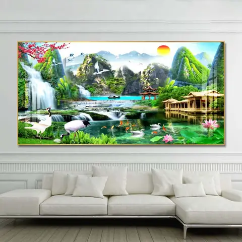 Tranh Thêu Phong Thủy Cho Người Mệnh Thủy