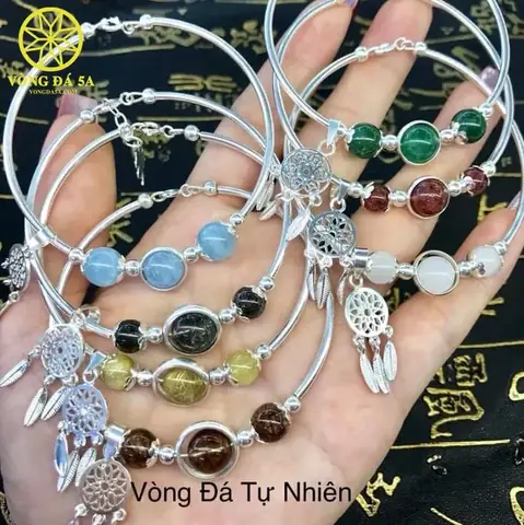 Vòng Đá Phong Thủy Mix Bạc