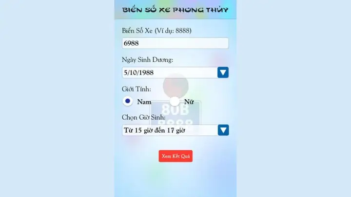 Xem Biển Số Xe Phong Thủy Online