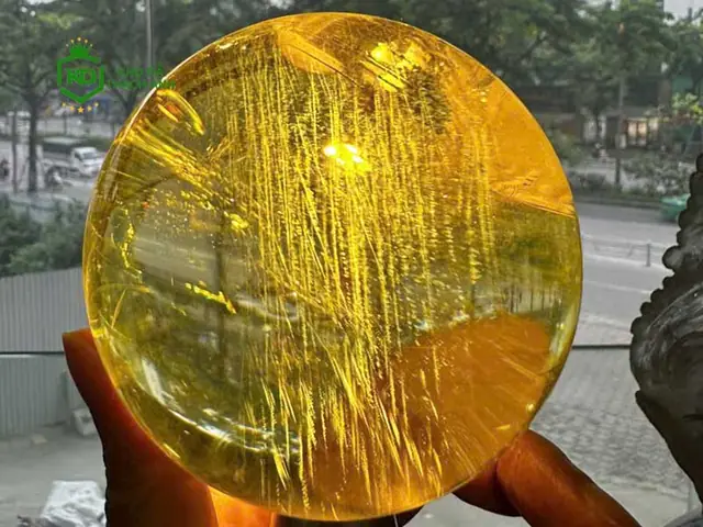Bán Cầu Phong Thủy Thạch Anh Màu Vàng Tphcm