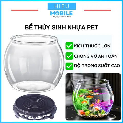 Bình Cá Nhựa 6 Con Phong Thủy
